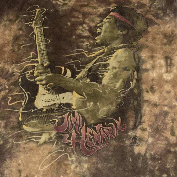 Liquid Blue T Shirt Mens Size L Multicolor Jimi Hendrix Tie Dye Y2K Rock Band - Picture 2 of 6